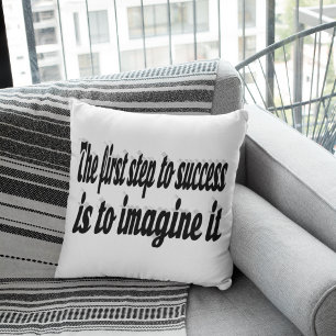 Almofada Imagine uma citação motivacional de sucesso