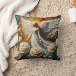 Almofada Impasto Alivio Angel Art Travesseiro decorativo