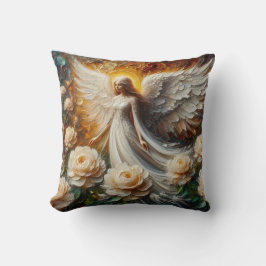 Almofada Impasto Alivio Angel Art Travesseiro decorativo