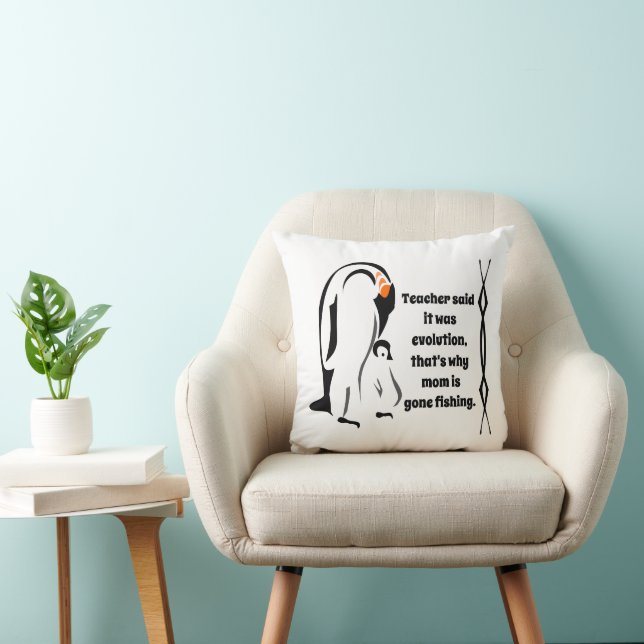 Almofada Imperador Penguin Pai em Pé com Filho (Cadeira)