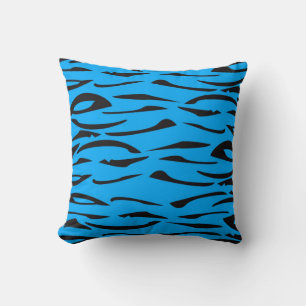 Almofada Impressão animal azul e preto