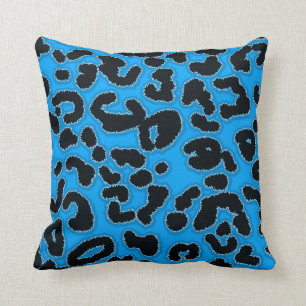 Almofada Impressão Animal Leopardo Azul no Céu Profundo