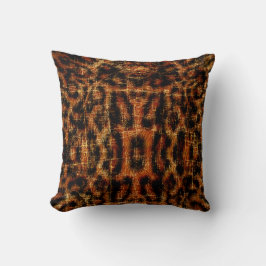 Almofada Impressão Animal Leopardo Grunge Vintage Danificad