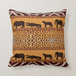 Almofada Impressão Animal Moderna Tribal African Cheetah