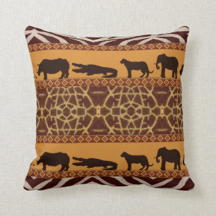 Almofada Impressão Animal Moderna Tribal African Giraffe