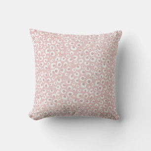 Almofada Impressão branca-leopardo-branca brilhante Rosa D