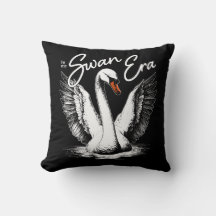 Impressão Branco da Era do Swan Vintage