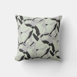 Almofada Impressão Cinza de Diagnóstico Preto da Abstrato V