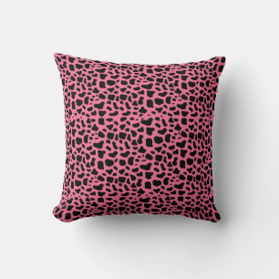 Almofada Impressão de Animais Rosa e Preto
