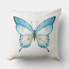 Almofada Impressão de borboleta pintada à mão