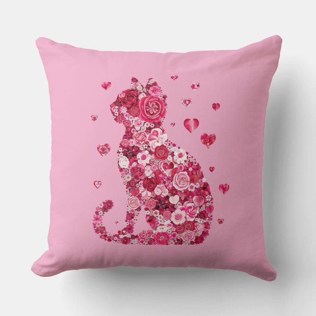 Almofada Impressão de Canvas de  de Silhouette ArtFaux de C (Frente)