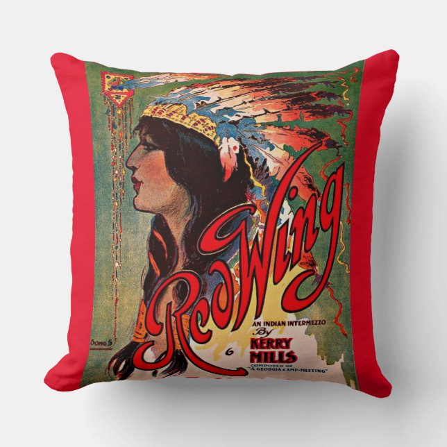 Almofada impressão de cobrir de 1907 Redwing Sheet (Frente)