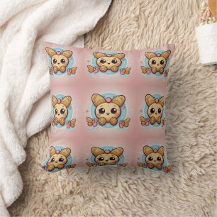 Almofada Impressão de Cookies da Borboleta Kawaii