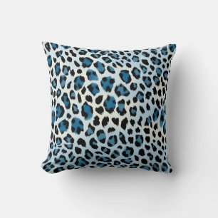 Almofada Impressão de Leopardo Azul