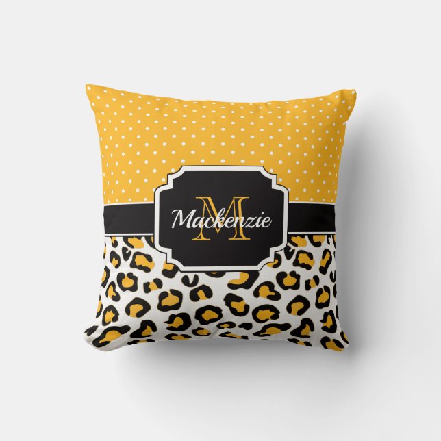 Almofada Impressão de Leopardo Bonito (Frente)