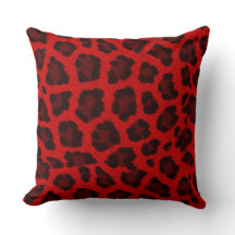 Impressão de Leopardo Vermelho