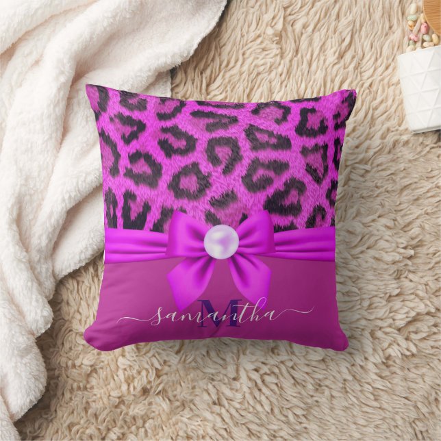 Almofada Impressão de Leopardo Violeta (Cobertor)