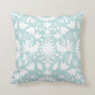 Almofada Impressão de Otomi, Aqua & travesseiro decorativo