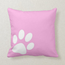 Almofada impressão de pata rosa brilhante