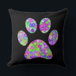 Almofada Impressão de Paw<br><div class="desc">Design de impressão de plataforma divertida para amantes de os animais!</div>