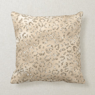 Almofada Impressão de Pele Castanha Chita Leopard
