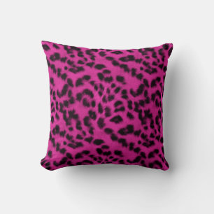 Almofada Impressão de Pele-Leopardo-da-Neve Rosa, Na moda