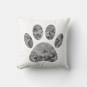 Almofada Impressão de Puppy Paw de Camo Urbano