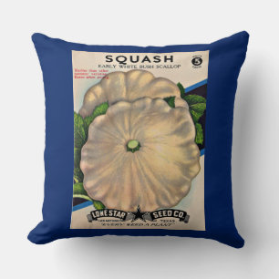 Almofada impressão de squash branco do pacote de sementes d