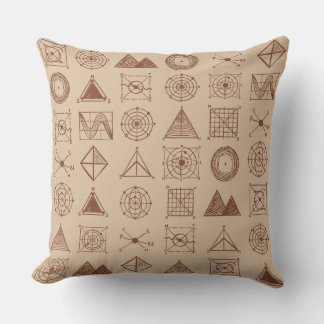 Almofada Impressão de Vintagem Geométrica - Matemática Geom