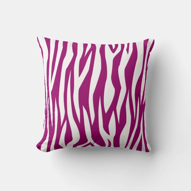 Almofada Impressão de Zebra Magenta (Frente)
