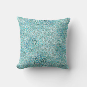 Almofada Impressão do Leopardo Azul-Azul-Glitzy Glitter