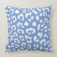 Impressão do Leopardo Branco e Azul