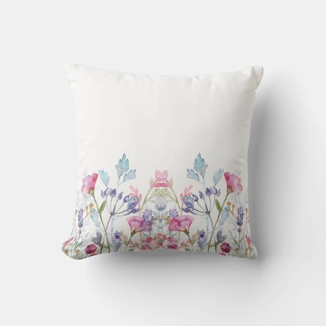 Almofada Impressão Floral Pintado à Mão (Frente)