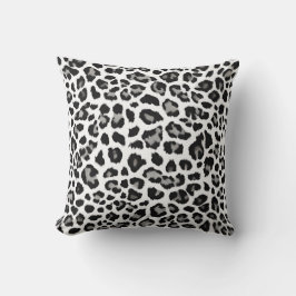 Almofada Impressão Leopardo-da-Neve Branca de cinzas