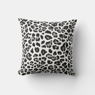 Almofada Impressão Leopardo-da-Neve Branca de cinzas