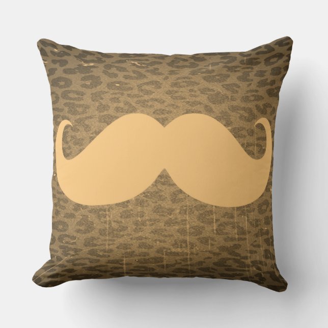 Almofada Impressão Leopardo de Mustache (Frente)