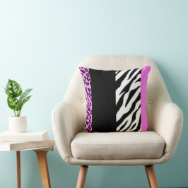 Almofada Impressão Leopardo, Impressão Zebra, Impressão Ani