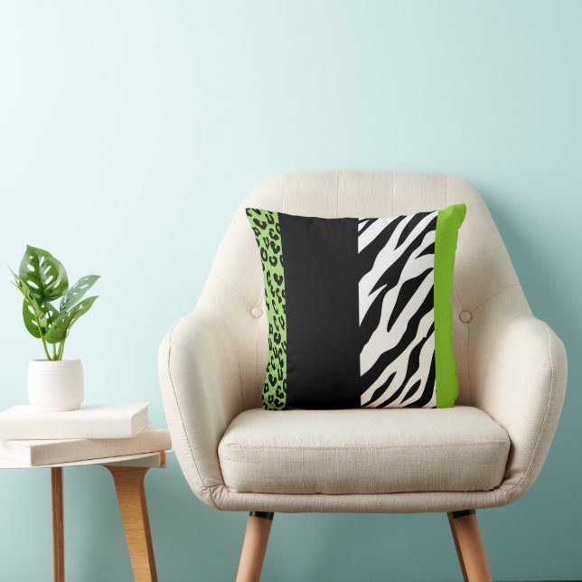 Almofada Impressão Leopardo, Impressão Zebra, Impressão Ani (Cadeira)
