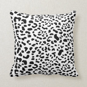 Almofada Impressão-leopardo - Preto e Branco