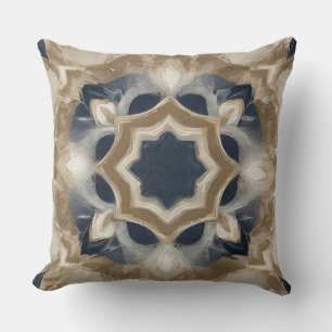 Almofada Impressão marinho do Farmhouse Blue Beige