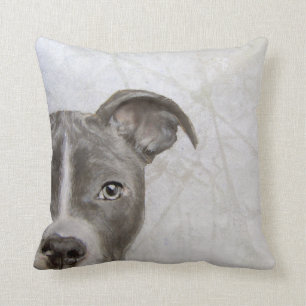 Almofada Impressão original da pintura de Pitbull por Miar