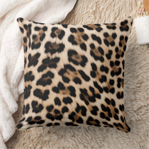 Almofada Impressão Preta-Leopardo Chic Cream