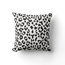 impressão preto e branco do leopardo com monograma