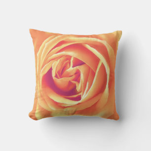 Almofada impressão rosa de cor laranja suave
