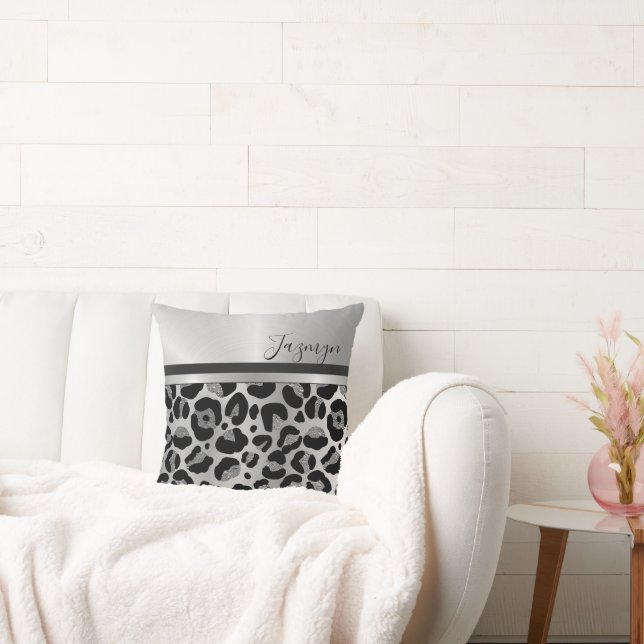 Almofada Impressão Safari de Silver Leopard Safari (Sofá)
