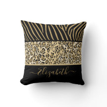 Impressão Safari Zebra Leopardo Decor com Nome