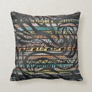Almofada Impressão Tribal African Pattern Zebra