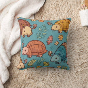 Almofada Impressão único Armadillo Floral Antigo