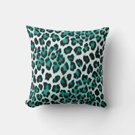 Almofada Impressão verde teal