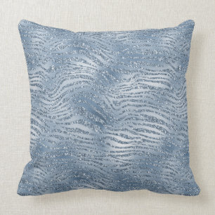 Almofada Impressão Zebra com brilho azul